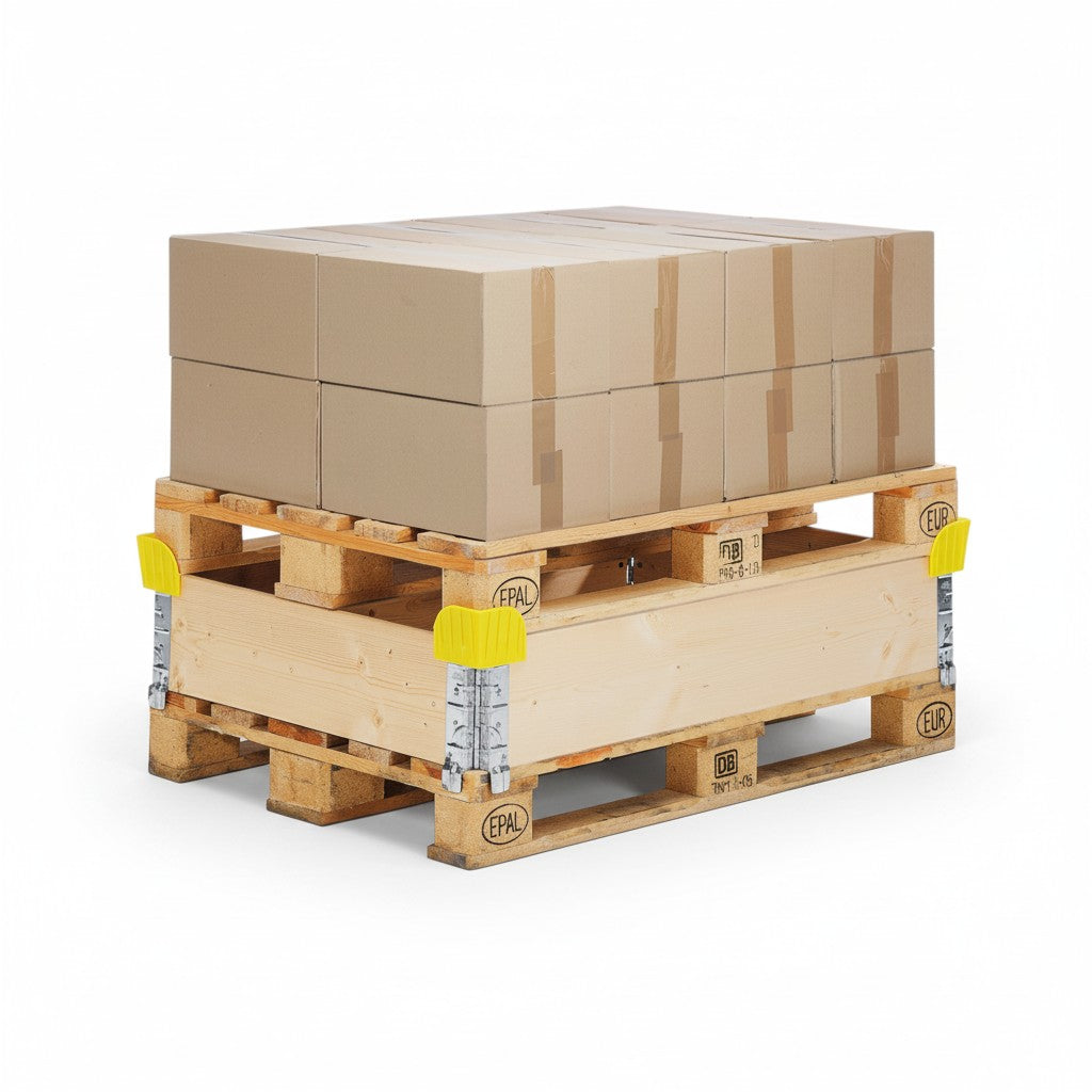 12er-Set Paletten Stapelecken aus HDPE für Holzaufsatzrahmen Palettenrahmen