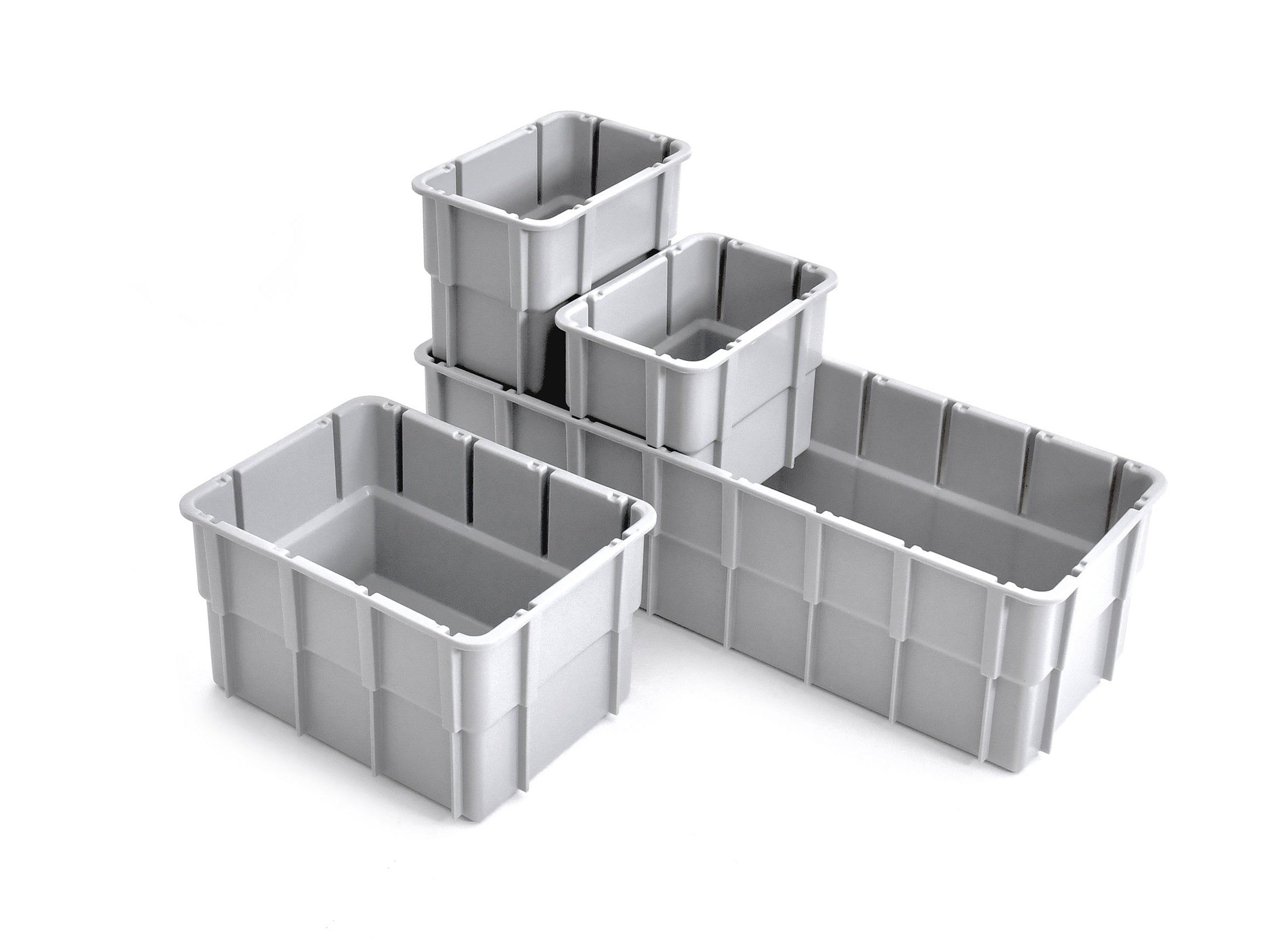 Insert box EK 1/8, 131x91x102 mm, made of polypropylene for Euro containers, stackable