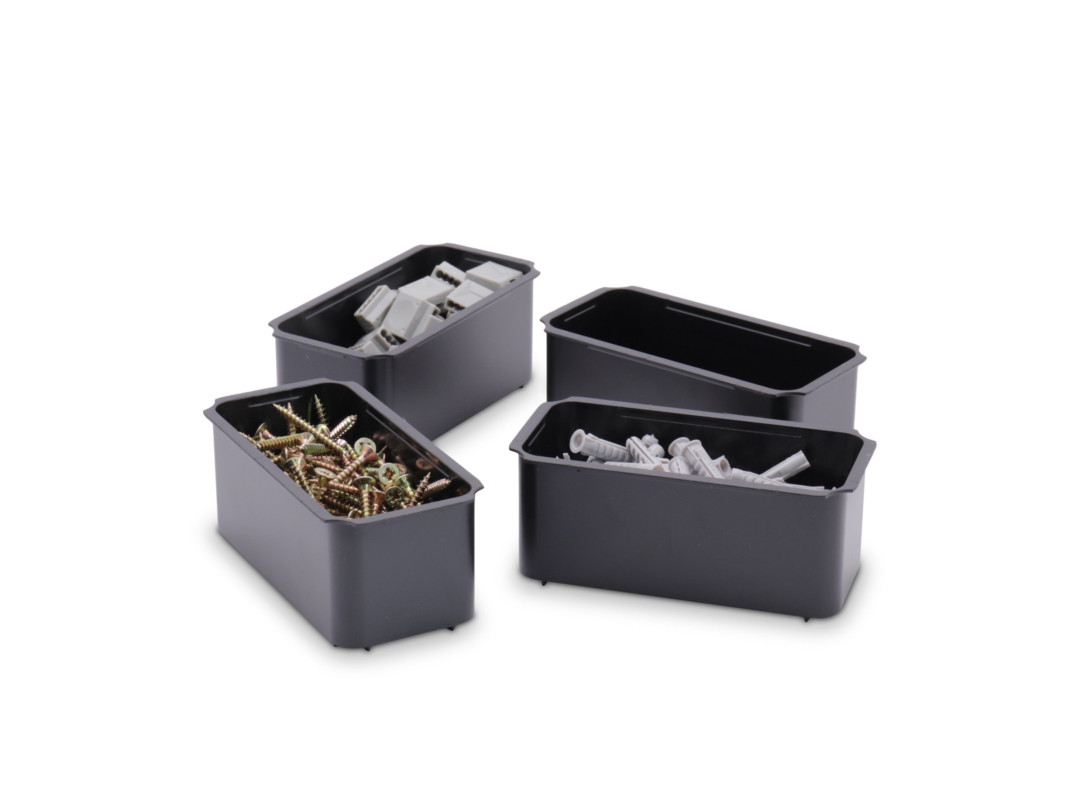 Einsatzkasten IN 50/2, 120x60x50 mm, stapelbar, schwarz, aus ABS