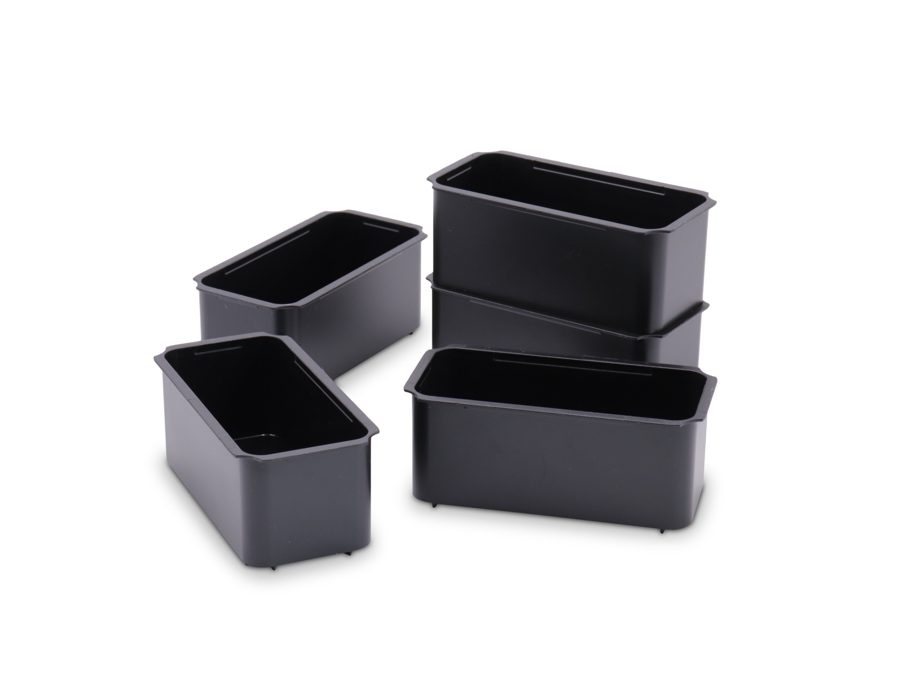 Einsatzkasten IN 50/2, 120x60x50 mm, stapelbar, schwarz, aus ABS