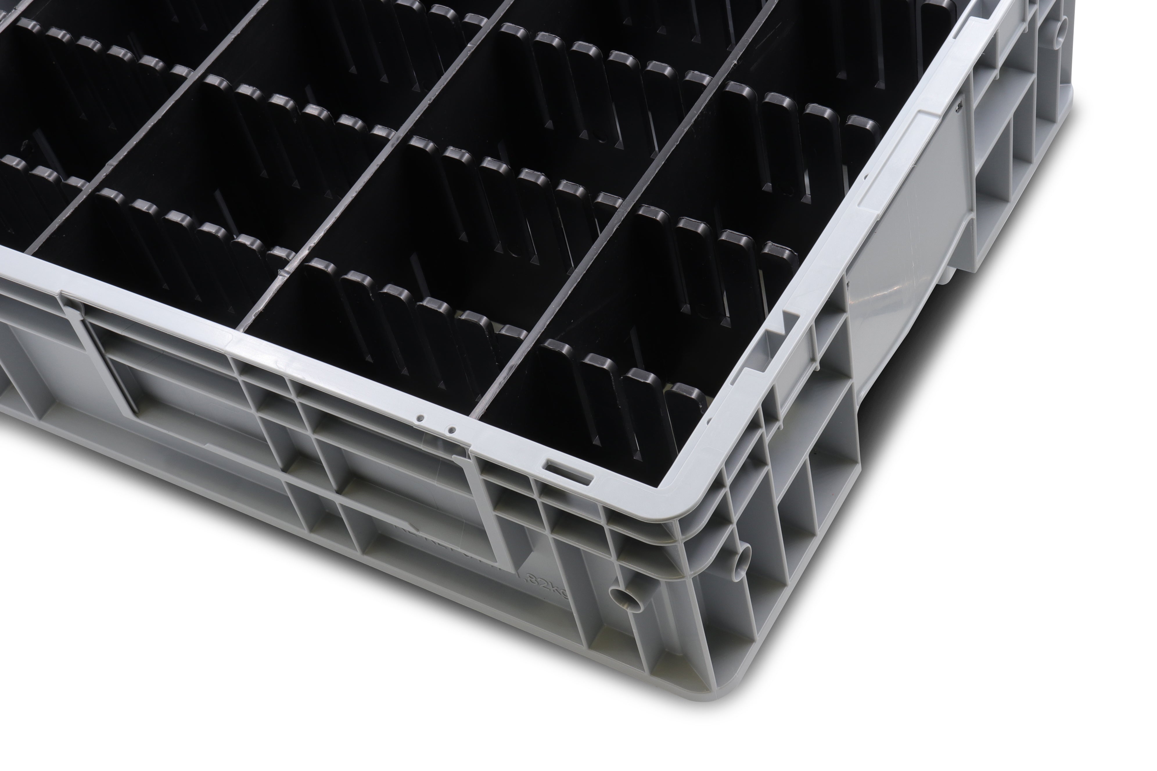 KLT Eurobehälter 600x400x147 mm (LxBxH), inkl. Gefachteiler (Längs- und Querteiler)