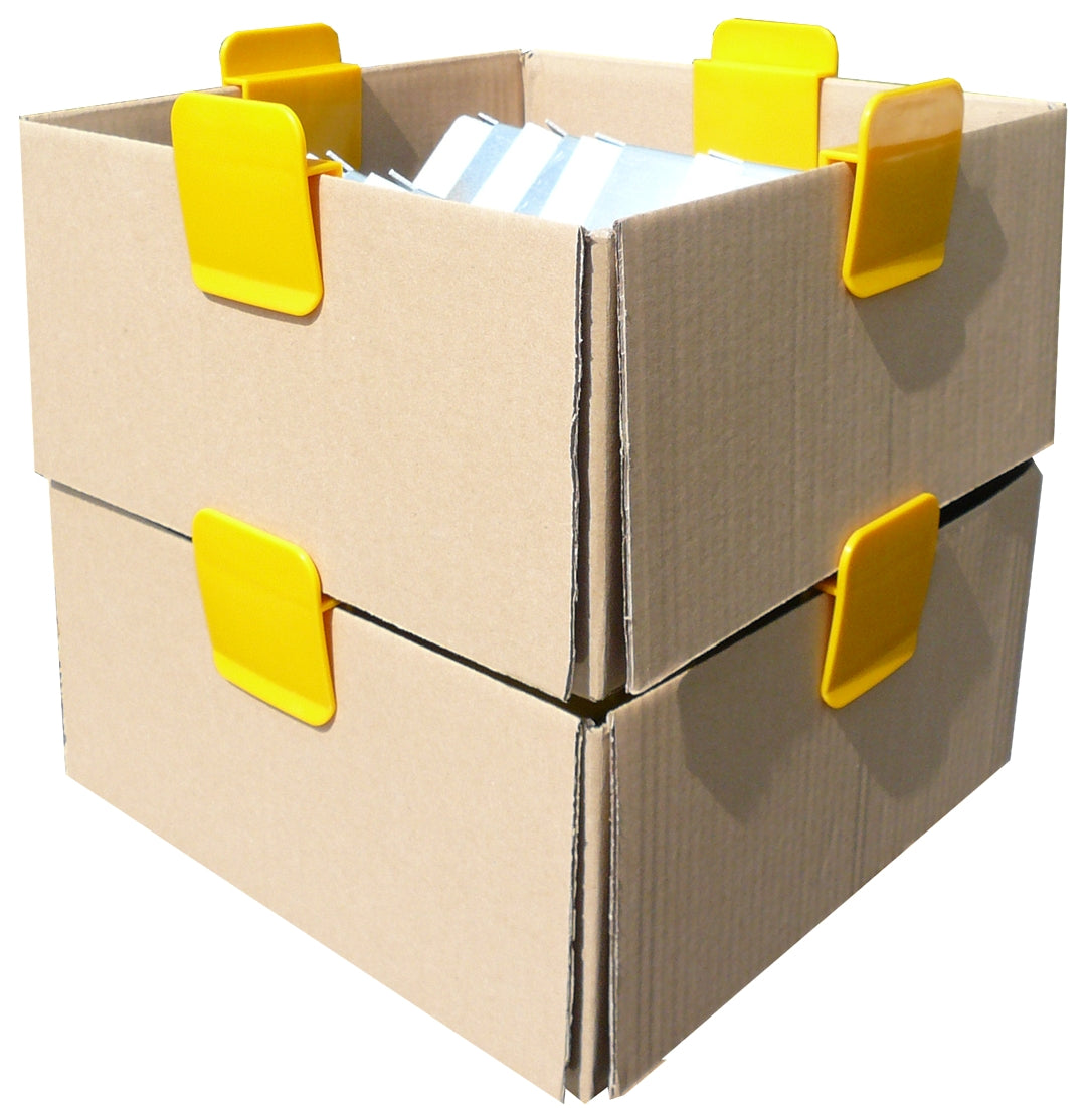 Set of 4 cardboard clamps, picking aid, removal aid, stacking aid for boxes