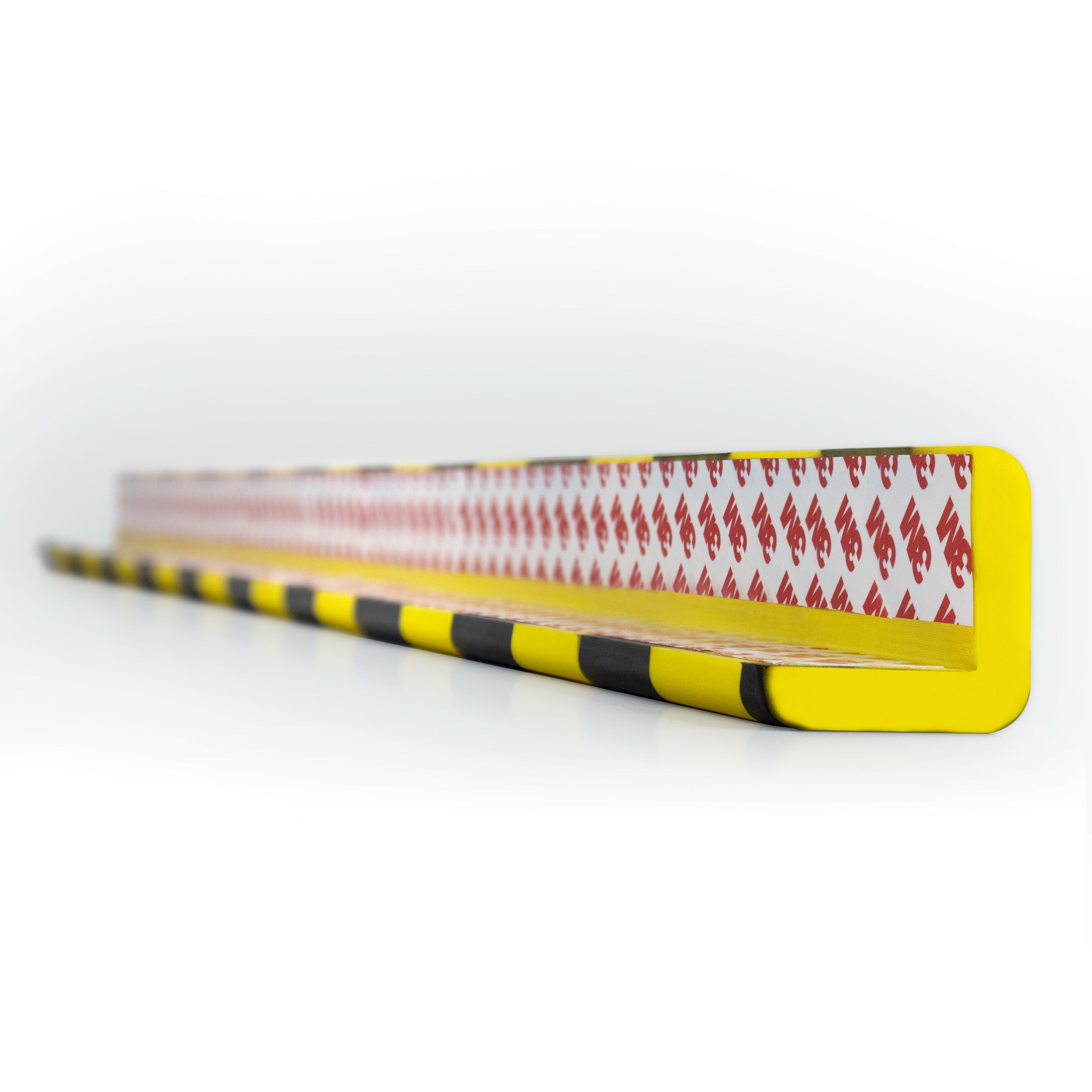 Protective strip edge protection, self-adhesive, yellow/black made of PU 1000x40x40 mm