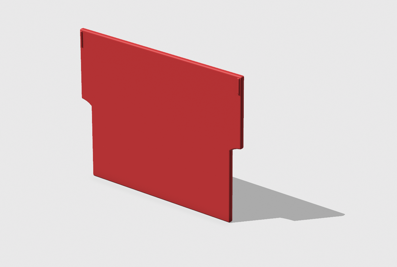 Trennwand für Einsatzkasten EK 1/2 und 1/4, Unterteiler, ca. 125x97x3,4 mm (BxHxT)