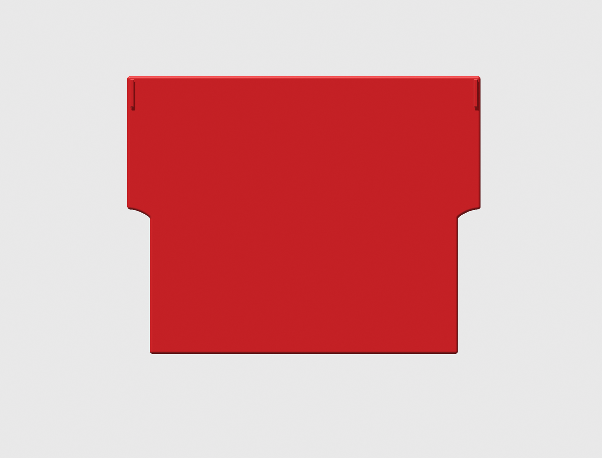 Trennwand für Einsatzkasten EK 1/2 und 1/4, Unterteiler, ca. 125x97x3,4 mm (BxHxT)