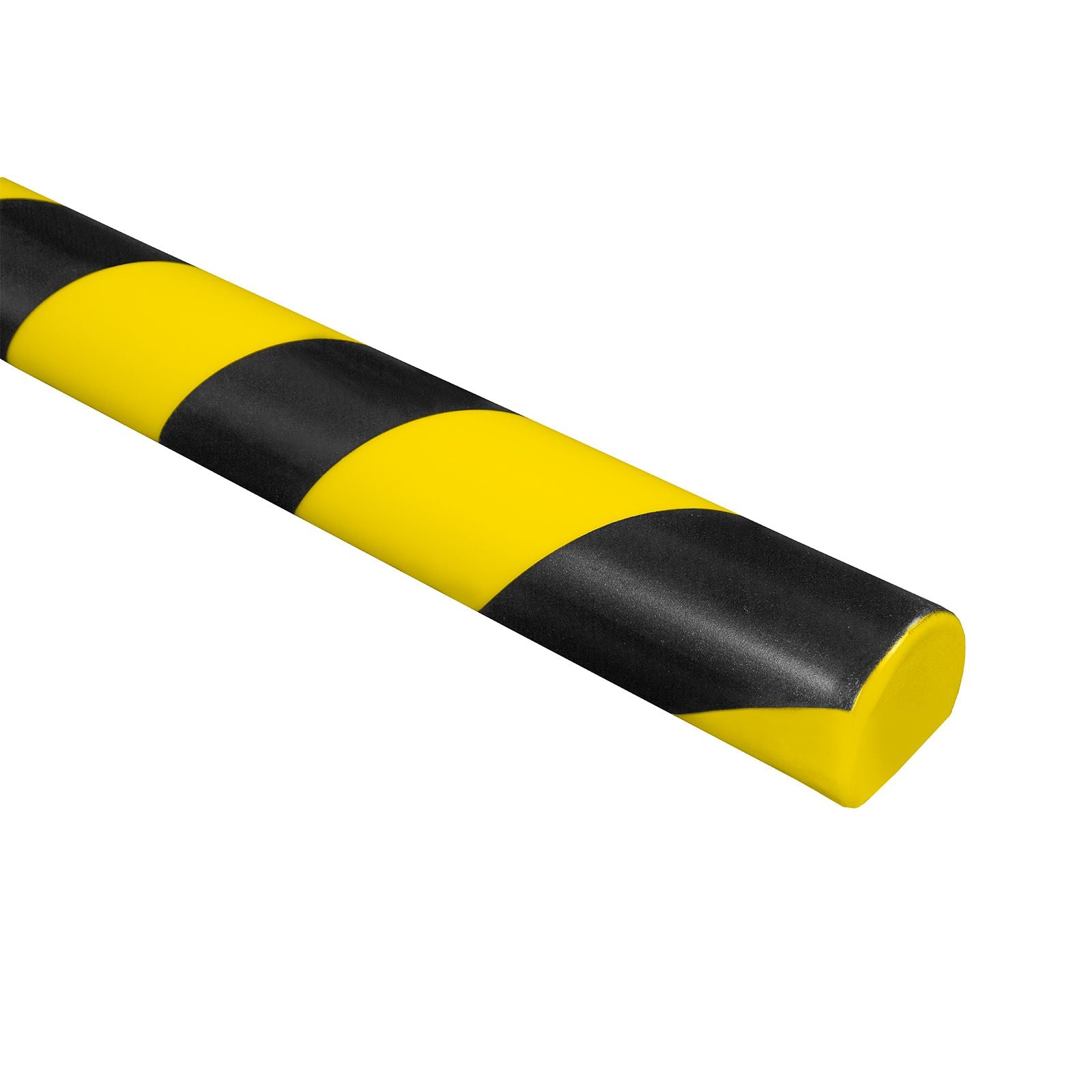 Protective strip edge protection, self-adhesive, yellow/black made of PU 1000x40x40 mm