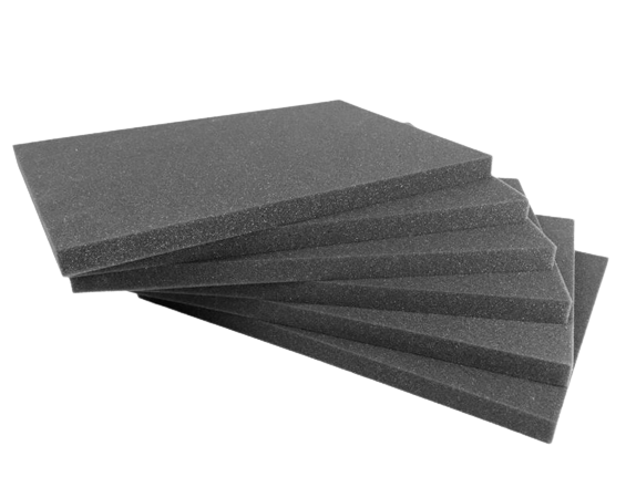 Foam insert for load carriers, parts carriers, workpiece carriers 362x260 mm (LxWxH) made of polyurethane