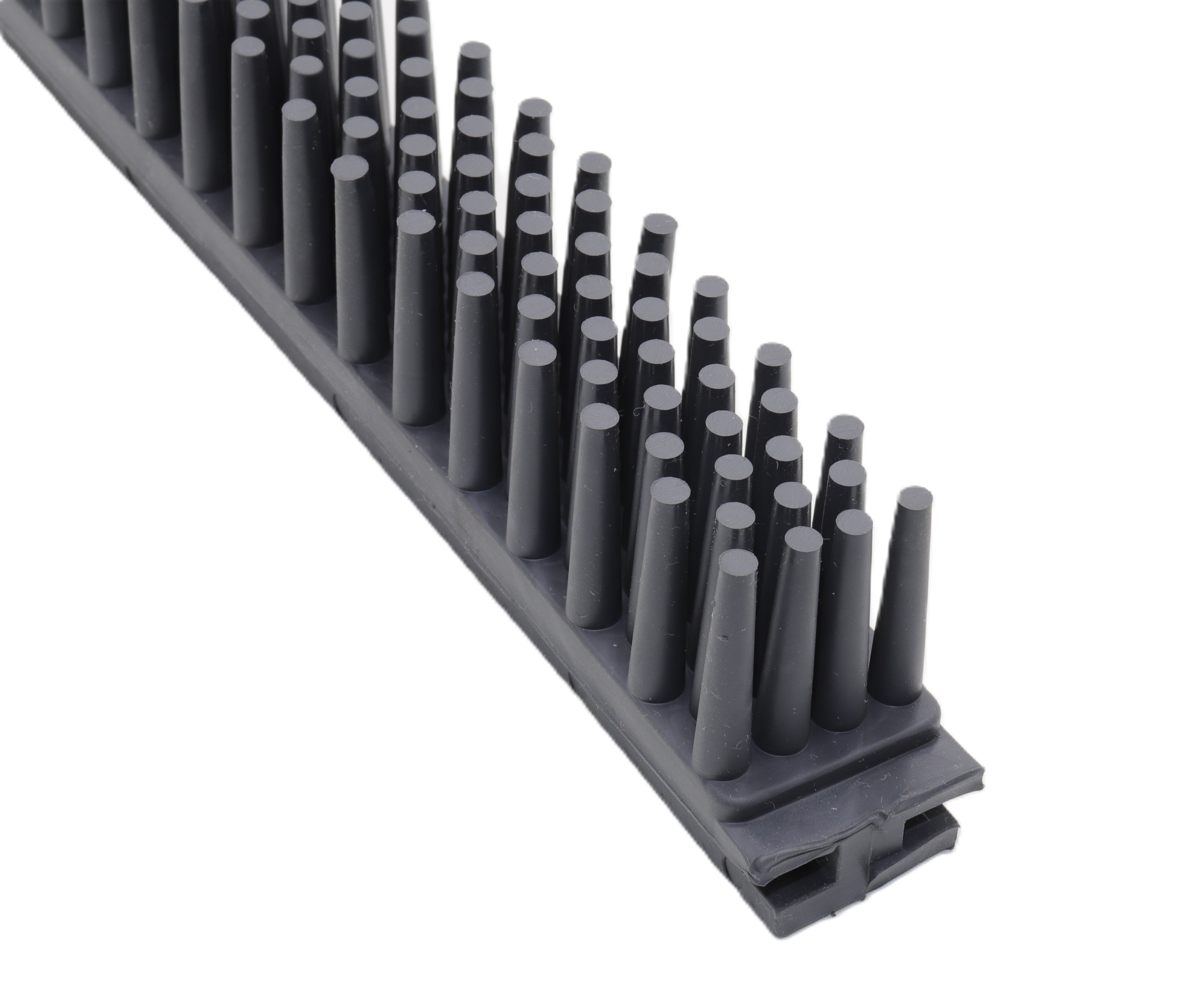 Bürstenleiste Schutzleiste Noppenleiste aus TPE schwarz mit Profil, 30x480 mm