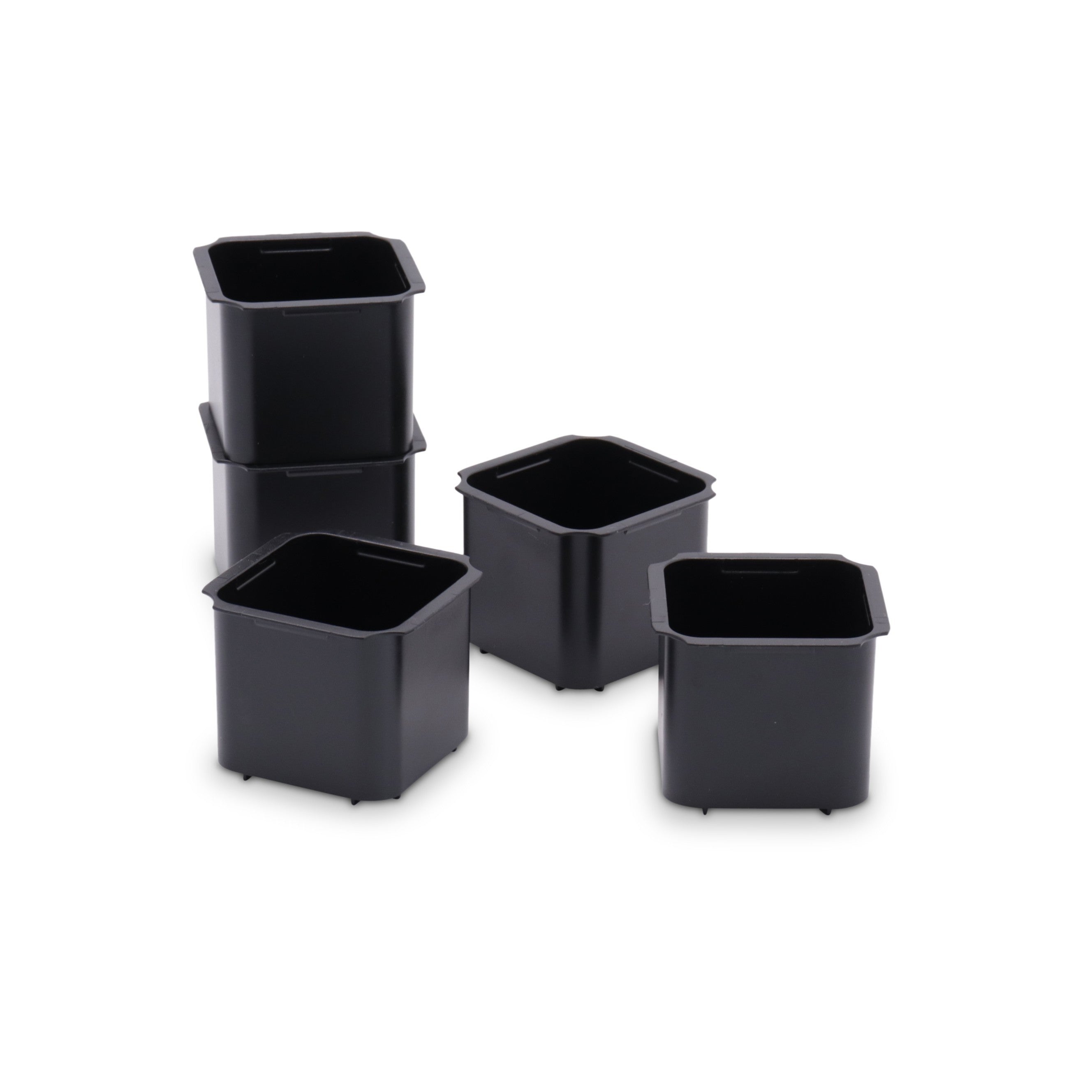 Einsatzkasten IN 50/1, 60x60x50 mm, stapelbar, schwarz, aus ABS