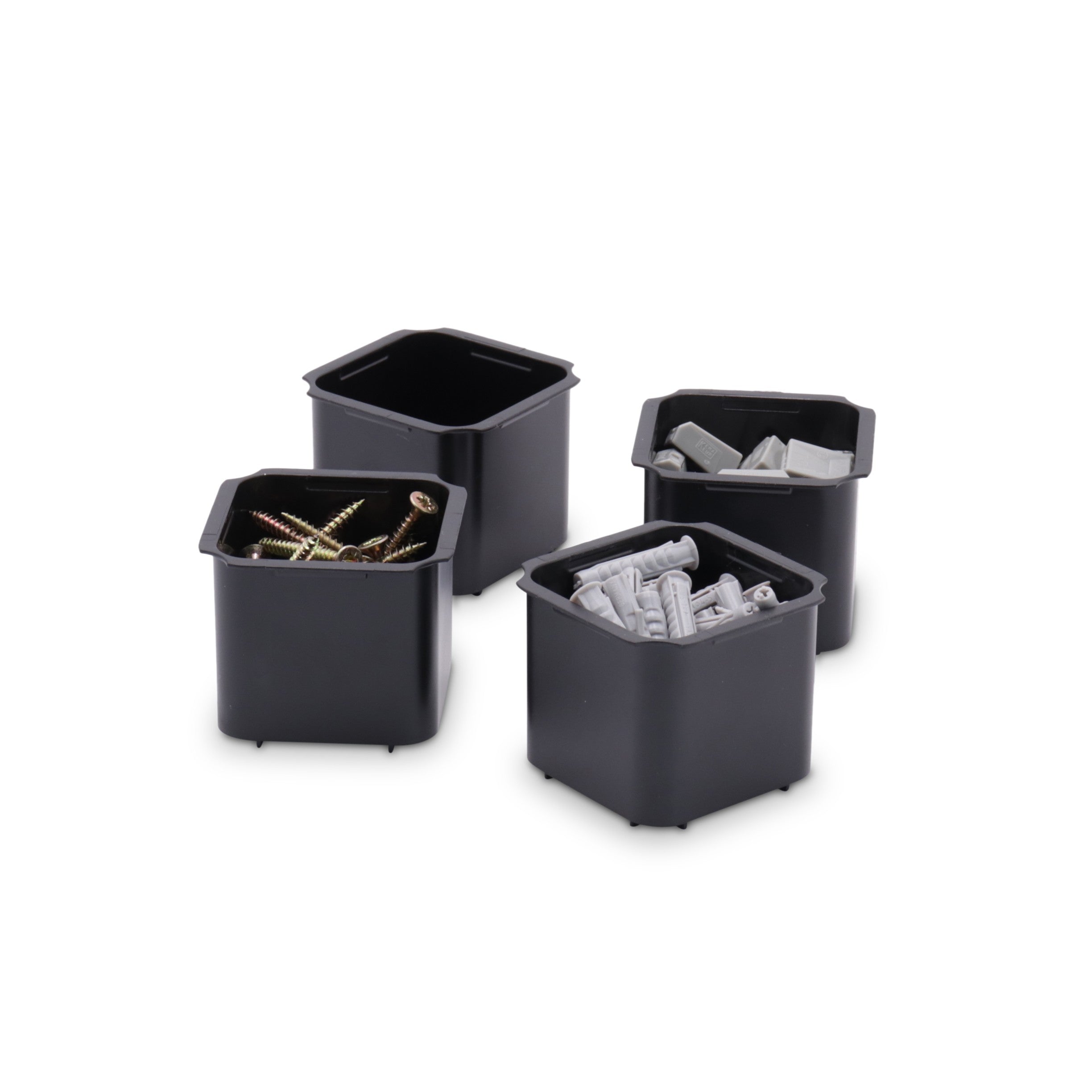 Einsatzkasten IN 50/1, 60x60x50 mm, stapelbar, schwarz, aus ABS