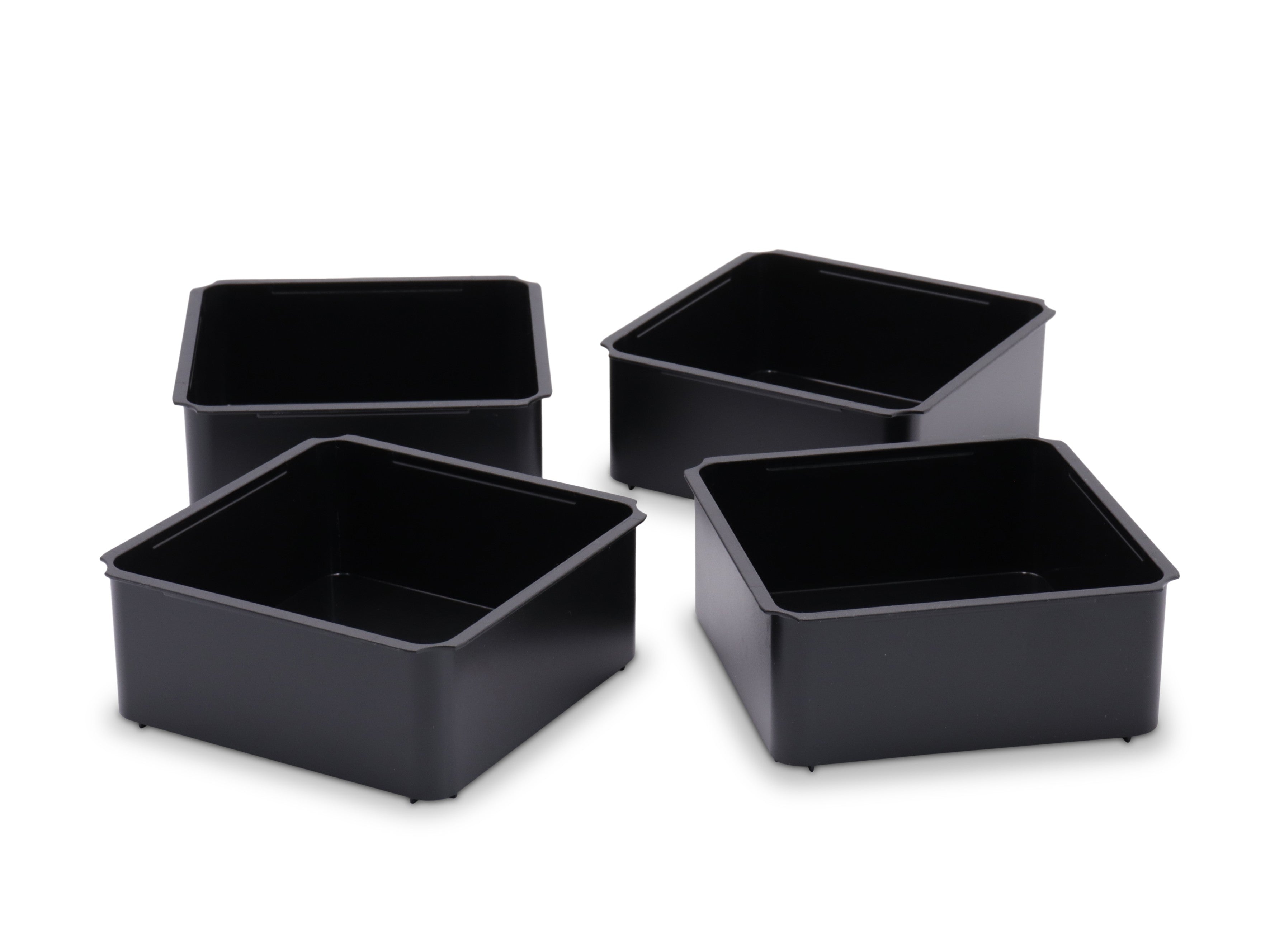 Einsatzkasten IN 50/3, 120x120x50 mm, stapelbar, schwarz, aus ABS
